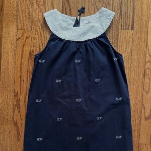 Vineyard Vines girls A line dress blue with whales size 10
